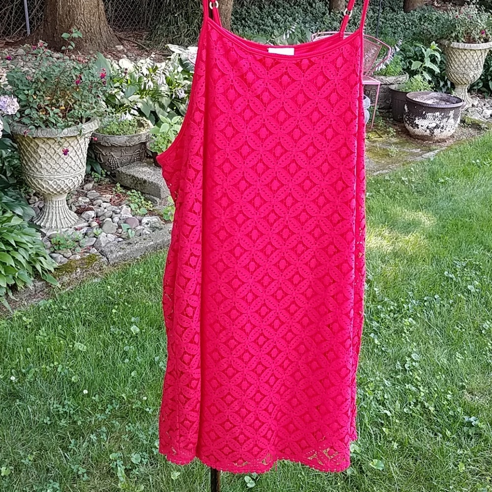 Charming Charlie Red Lace Dress